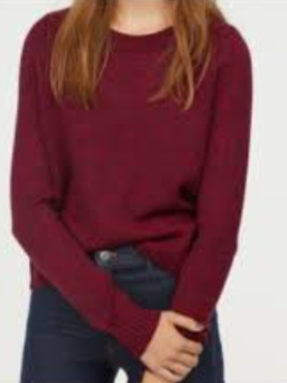 Divided Womens Sweater Size Large, Red Marled Pullover Sweater